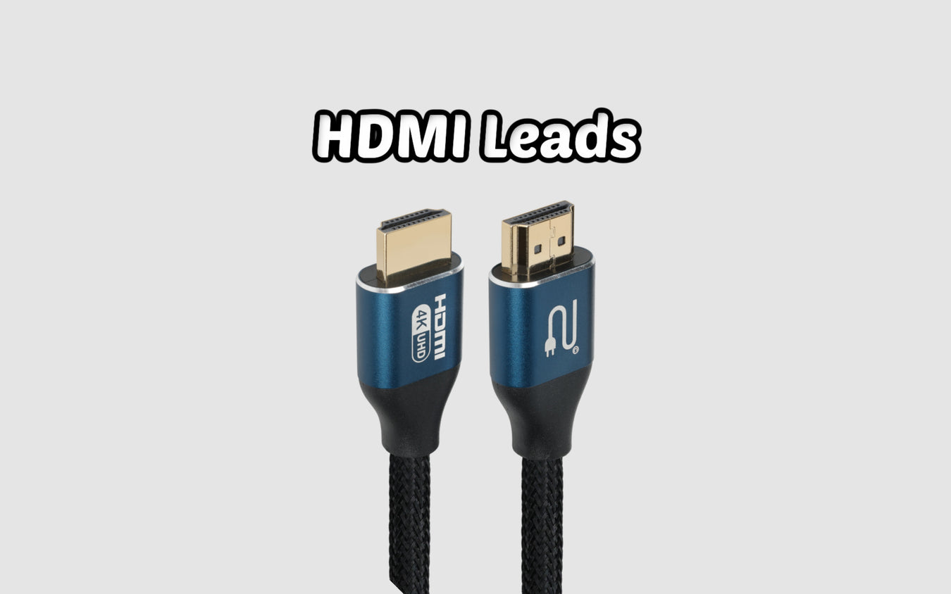 HDMI collection image featuring various HDMI cable types and connector versions for high-definition audio and video transmission.