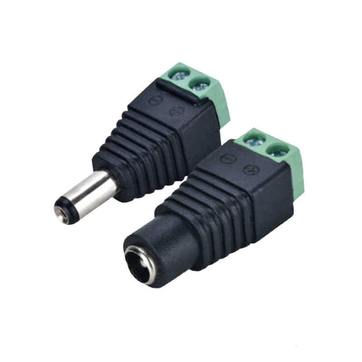 12V DC male female power balun connector adapter for CCTV security camera systems