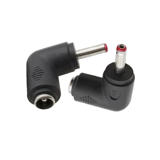 90 Degree Right Angle DC Power Adapter Converter 3.5x1.35mm Male to 5.5x2.1mm Female Plug Universal Connector Black Red