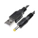 USB Type-A to 4.0mm × 1.7mm DC Barrel Jack Cable – 5V 2A power lead with centre-pin positive connector for LED strips, fans, routers, cameras, and portable electronics