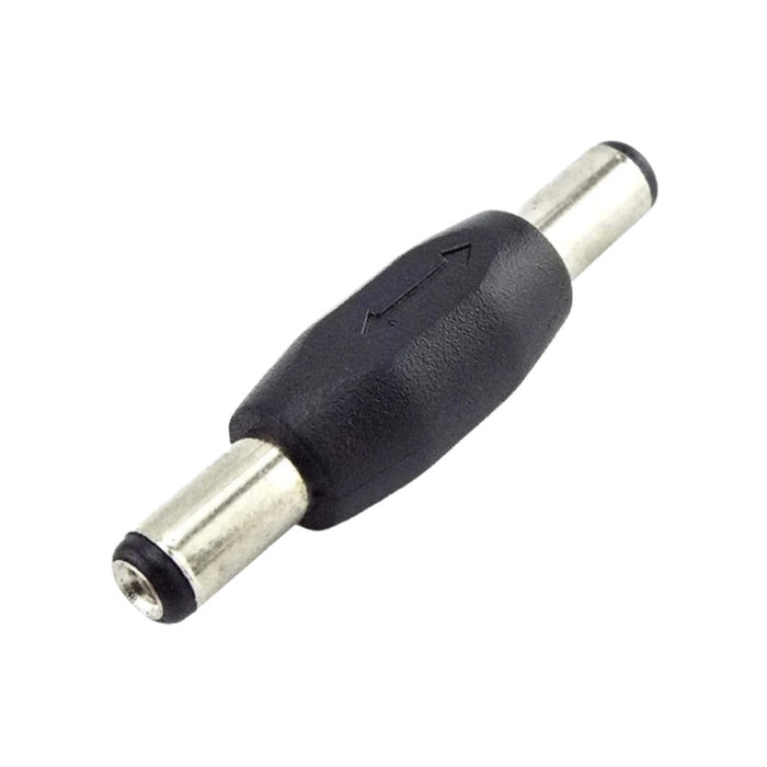 DC Power Coupler 5.5mm x 2.1mm Male to Male CCTV Security Connector Black