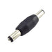 DC Power Coupler 5.5mm x 2.1mm Male to Male CCTV Security Connector Black