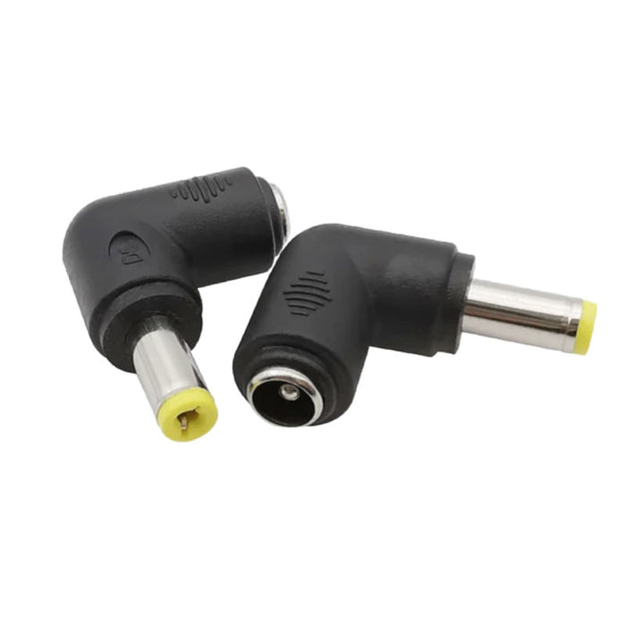 Right angle 5.5mm x 2.5mm Male to 5.5mm x 2.5mm Female Plug Power Jack Connector