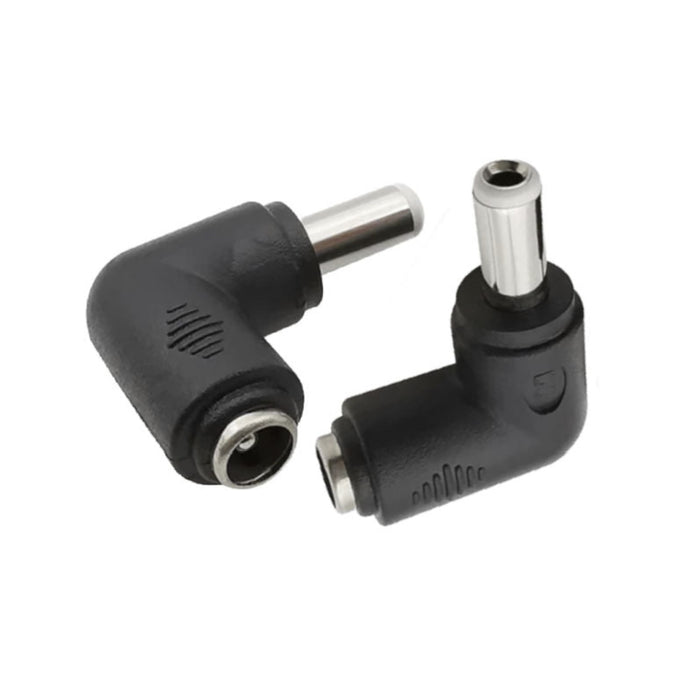 Right Angle DC Power Adapter 5.5x2.5mm Male to 5.5x2.1mm Female Barrel Jack.