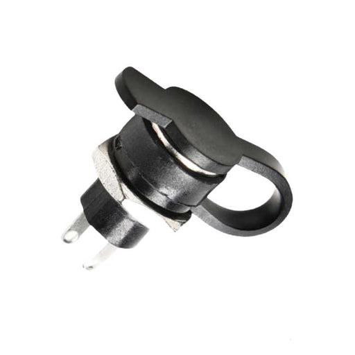 2.1mm x 5.5mm DC power jack female socket with waterproof dust cover panel mount