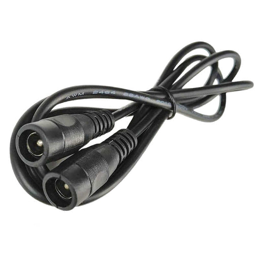 5.5mm × 2.1mm Female to Female DC Power Extension Cable 100cm black jacket for security cameras LED lights routers professional power distribution