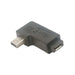 90 degree right angle mini USB male to micro USB female adapter cable