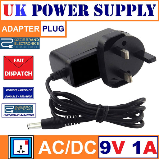 UK 9V 1A 1000mA AC/DC POWER SUPPLY ADAPTER PLUG COMPATIBLE FOR NINTENDO 1983 JAPANESE FAMICOM GAMES CONSOLE