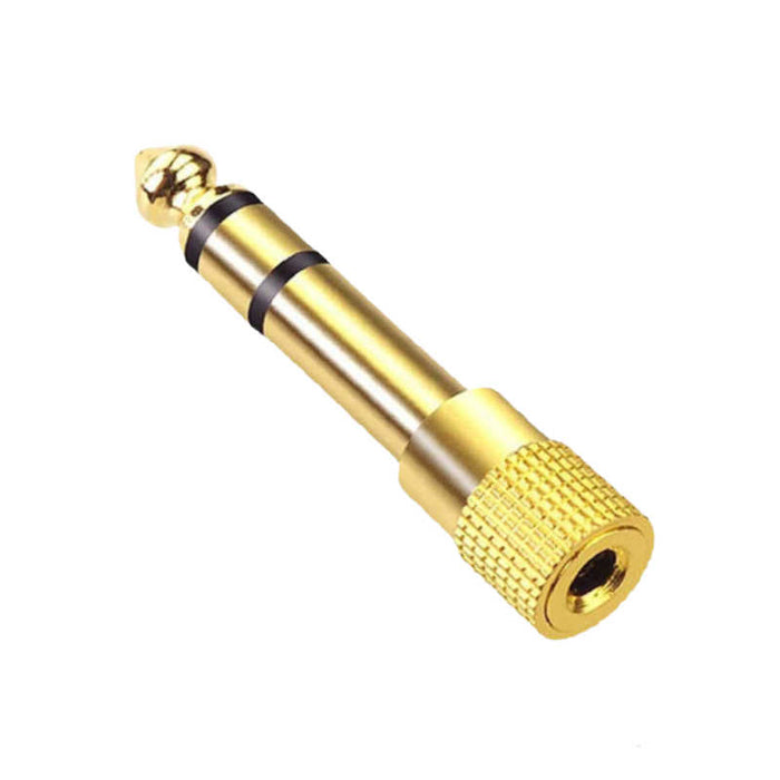 3.5mm Stereo Jack Socket to 6.35mm 1/4 inch Stereo Male Plug Adapter