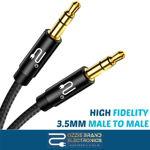 3.5MM JACK PLUG AUX CABLE AUDIO LEAD FOR HEADPHONE/AUX/IPOD/MP3 - OZZIE BRAND ELECTRONICS