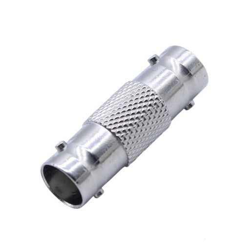 BNC female-to-female coupler 50 ohm RF coax adapter silver connector