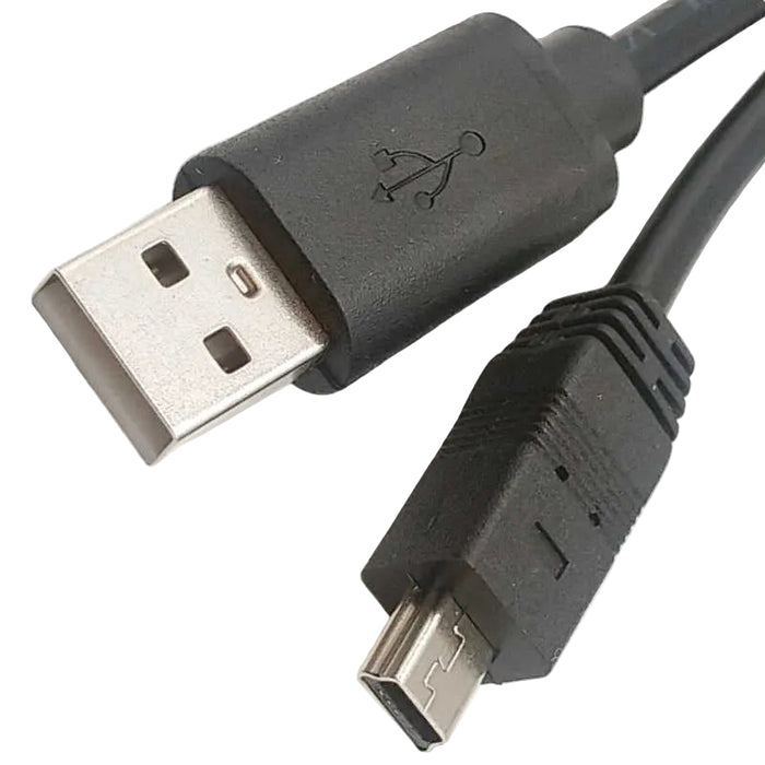 Mini USB charger cable 1.5m for sat nav and cameras
