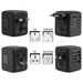Universal All-in-One Travel charger International Travel Power Adapter with 2.4A 4-port USB