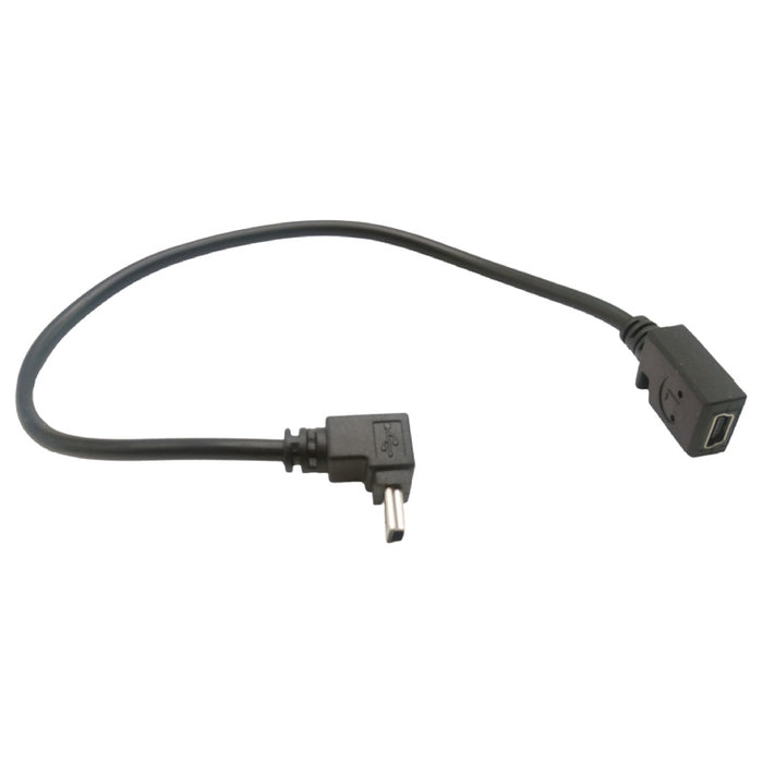 Up Angle 90 Degree Mini USB 5 Pin Male to Female Extension Data Sync Cable Connector Charger 30cm